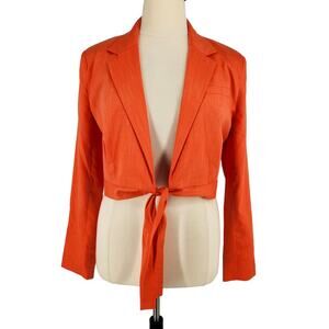 SALE ASOS Cropped Jacket Vibrant Orange Womens Plus Size 14